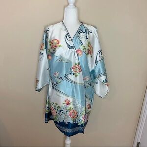 Blue water themed kimono